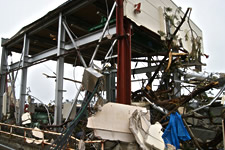津波により全壊した排水機場