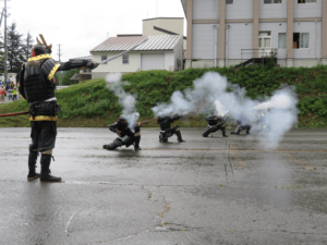 片倉鉄砲隊による火縄銃演舞